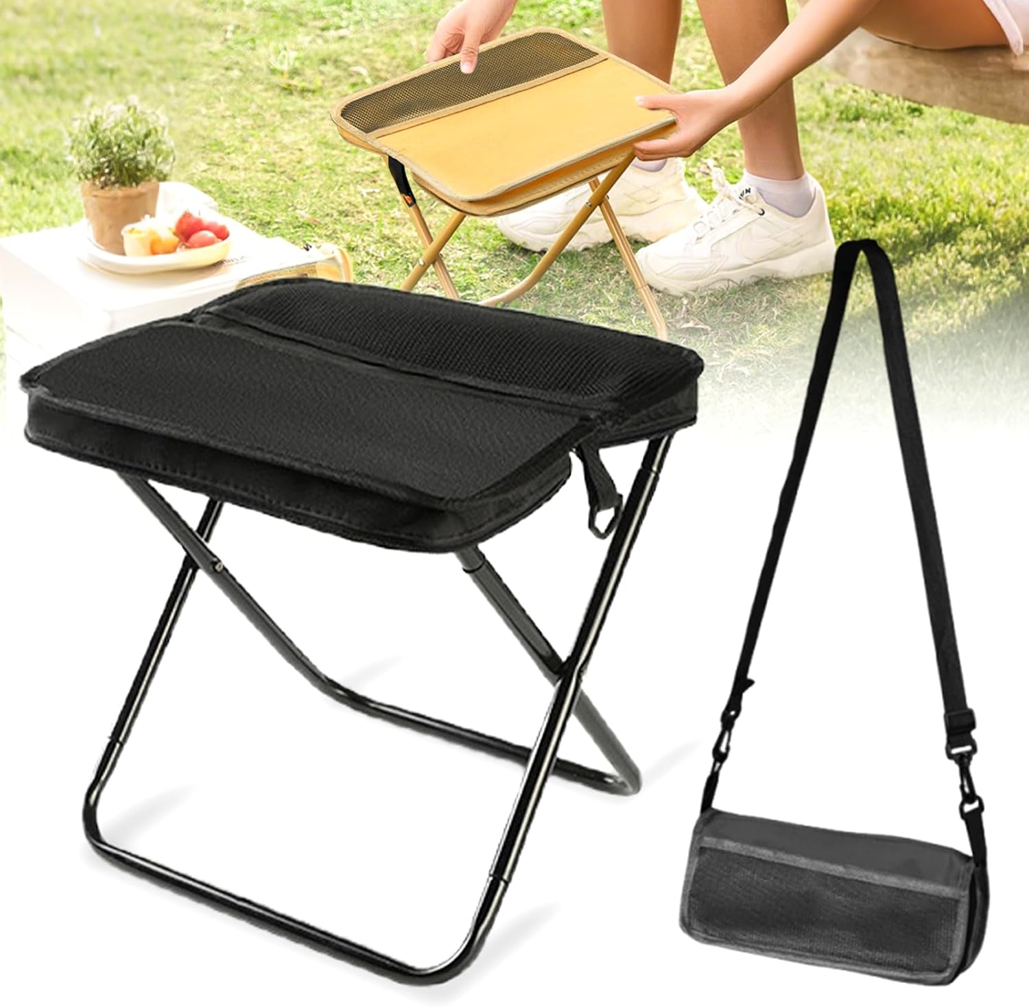 Outdoor Furniture Rocking Chair - كرسي تخييم محمول قابل للطي من
