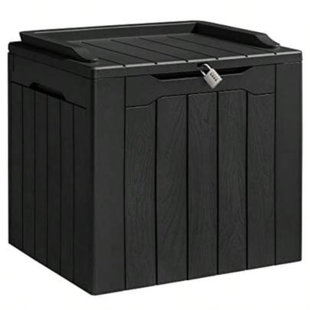 Outdoor Furniture With Storage For Cushions - صندوق تخزين خارجي من الراتنج بسعة