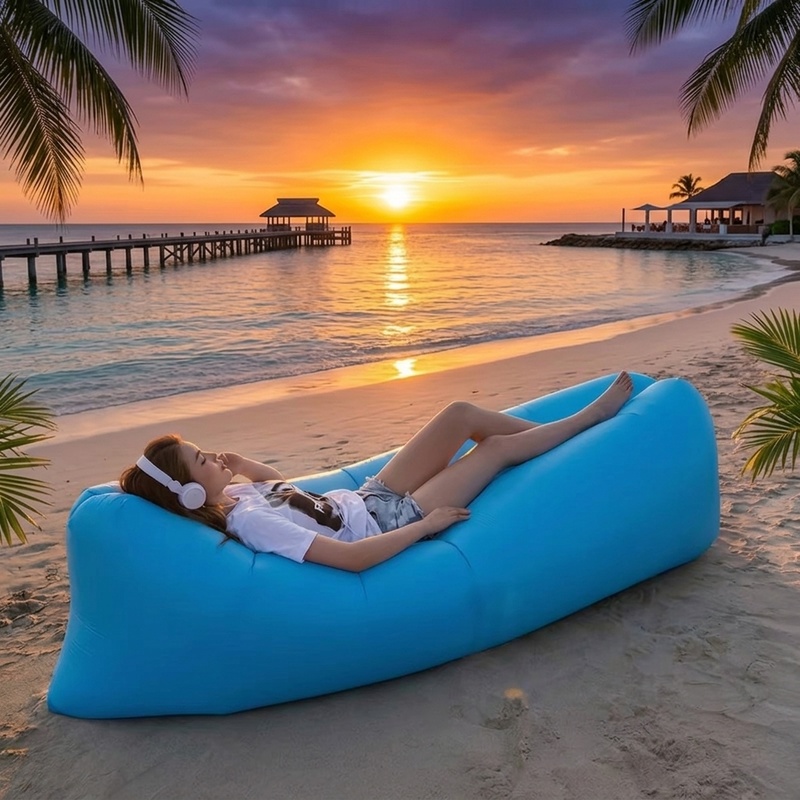 Outdoor Furniture Weatherproof - أريكة هوائية محمولة قابلة للنفخ، سريعة