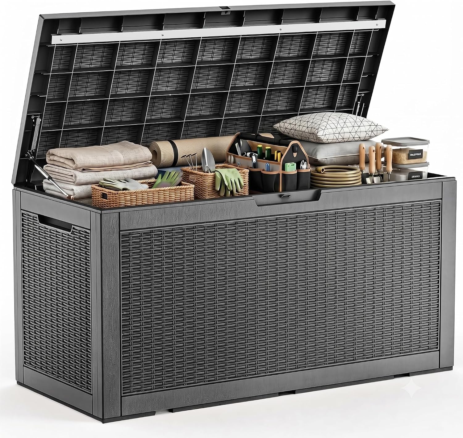 Outdoor Furniture With Storage For Cushions - صندوق تخزين خارجي كبير مقاوم للماء