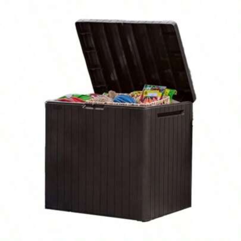 Outdoor Furniture With Storage For Cushions - صندوق تخزين خارجي من الراتنج بسعة