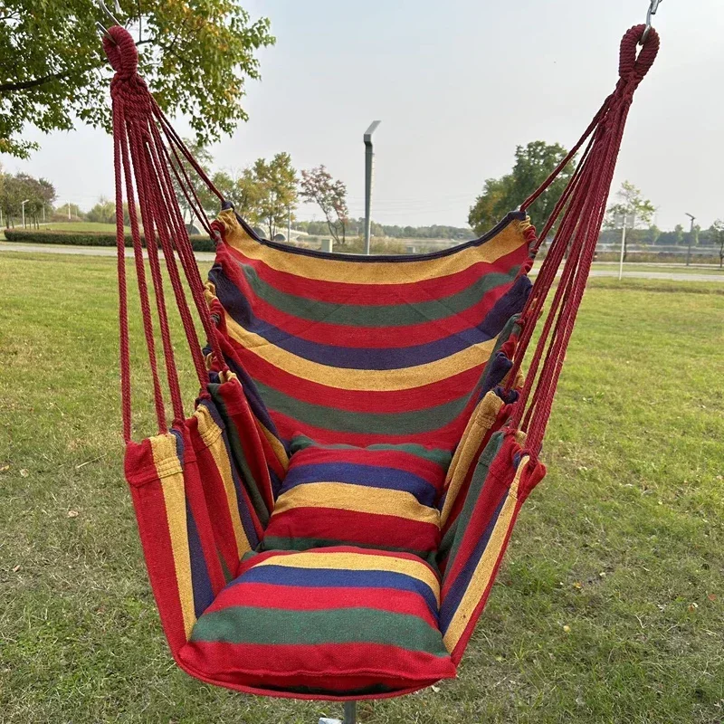 كرسي أرجوحة قماشي مخطط وملون،  - مراجعة Outdoor Furniture No Cushions وسعره