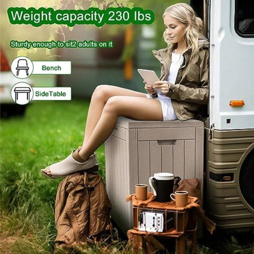 صندوق تخزين خارجي قابل للقفل م - مراجعة Outdoor Furniture Weatherproof وسعره