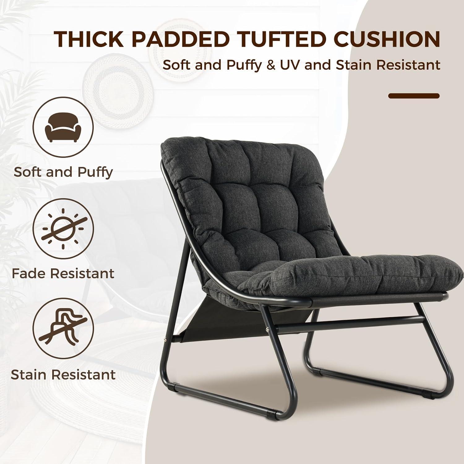كرسي استرخاء خارجي مع مسند للق - مراجعة Outdoor Furniture Lounge Chair وسعره
