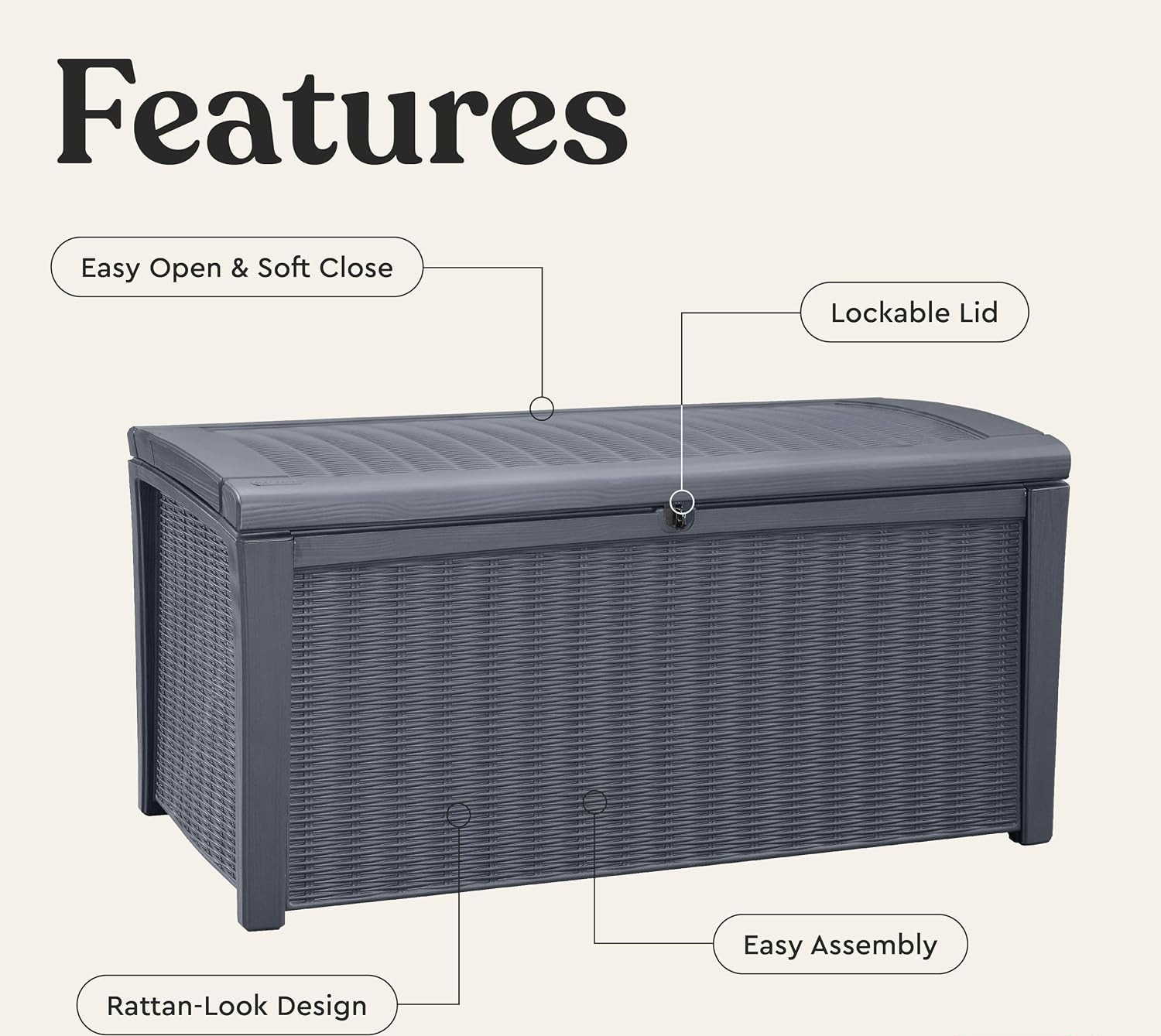 صندوق تخزين خارجي سعة 110 جالو - مراجعة Outdoor Furniture With Storage For Cushions وسعره