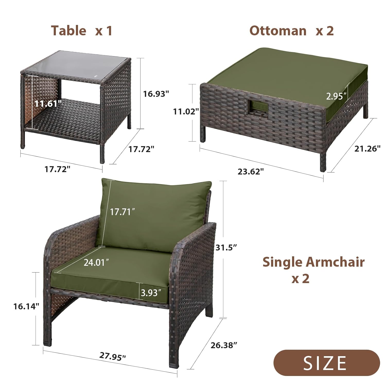 طقم أثاث خارجي من 5 قطع من الر - مراجعة Outdoor Furniture Lounge Chair وسعره