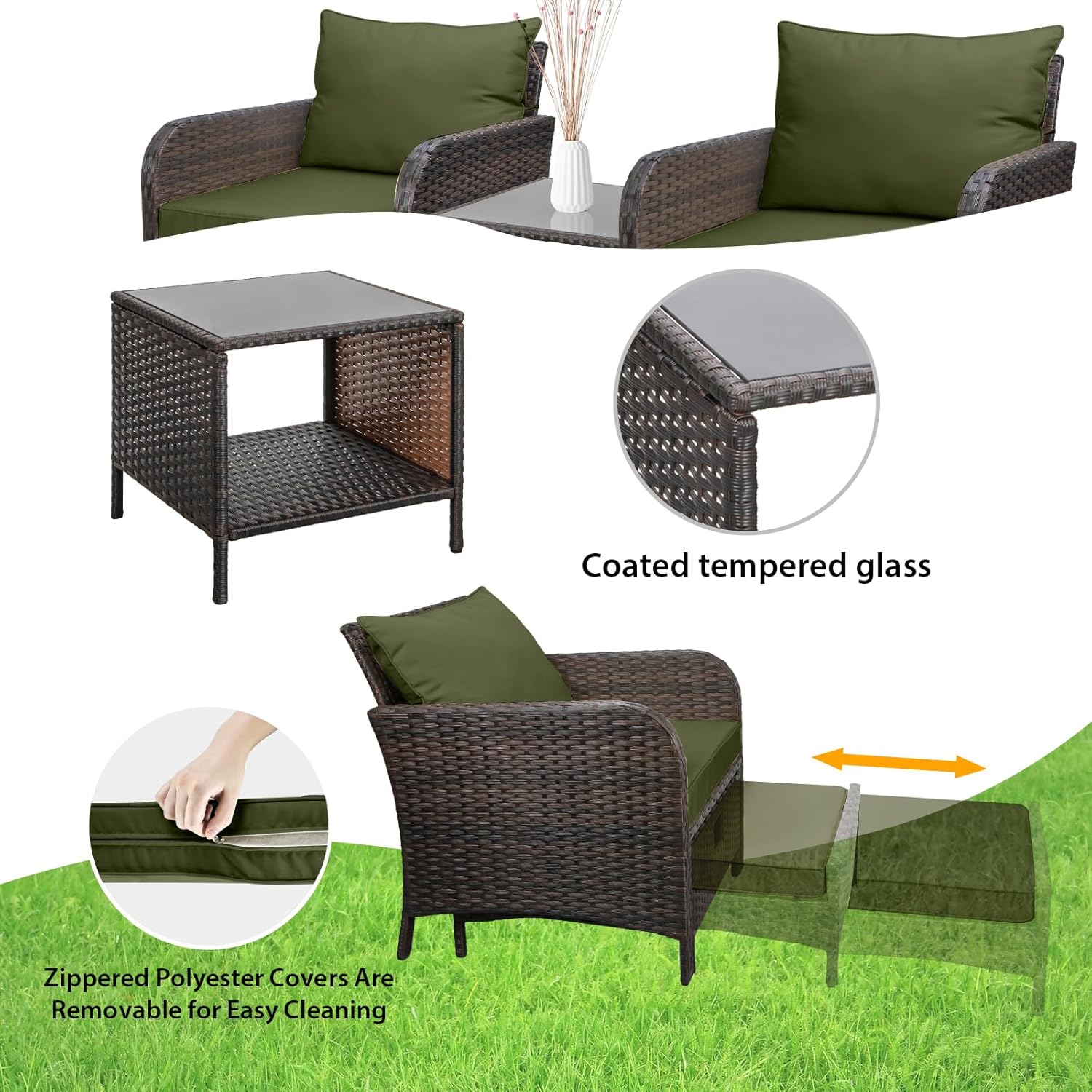 طقم أثاث خارجي من 5 قطع من الر - مراجعة Outdoor Furniture Lounge Chair وسعره