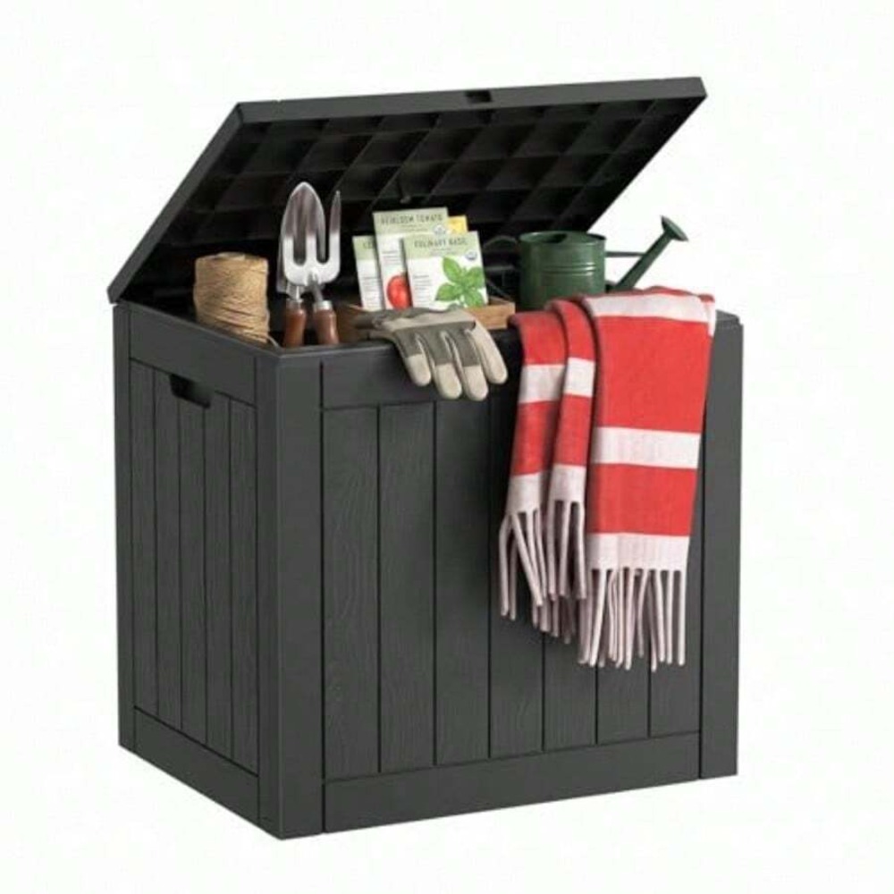 صندوق تخزين خارجي من الراتنج م - مراجعة Outdoor Furniture With Storage For Cushions وسعره