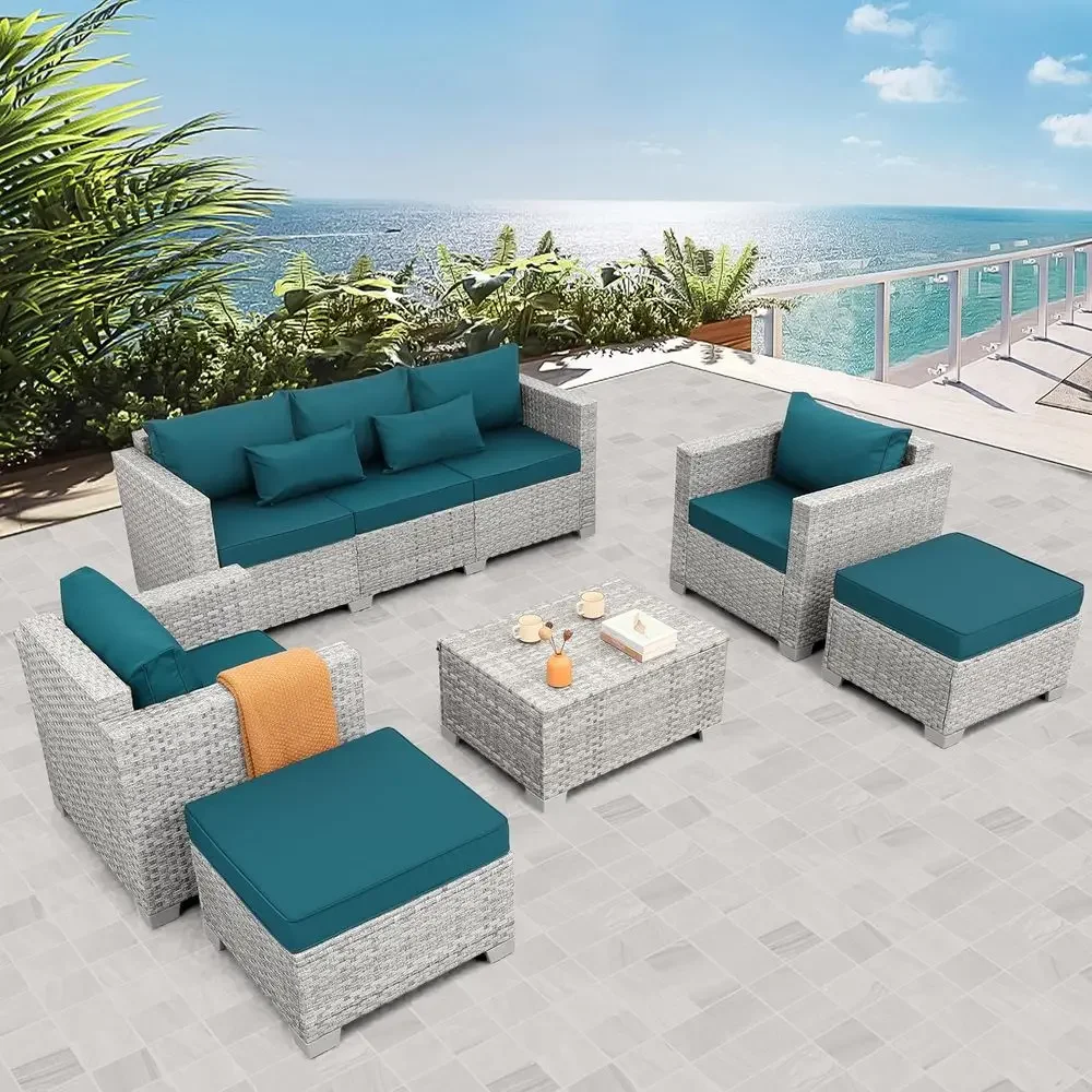 طقم أثاث خارجي من الخوص الرماد - مراجعة Outdoor Furniture With Storage For Cushions وسعره