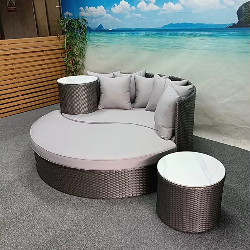 جملة المصنع: أسرة استلقاء مرتف - مراجعة Outdoor Daybed Furniture وسعره