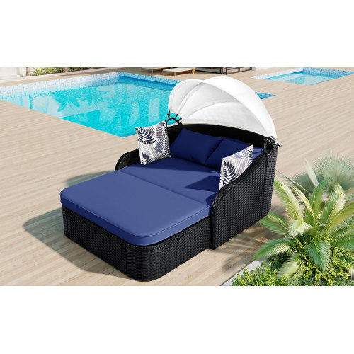 سرير شمسي خارجي بطول 79.9 بوصة - مراجعة Outdoor Daybed Furniture وسعره