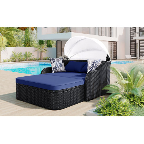 سرير شمسي خارجي بطول 79.9 بوصة - مراجعة Outdoor Daybed Furniture وسعره