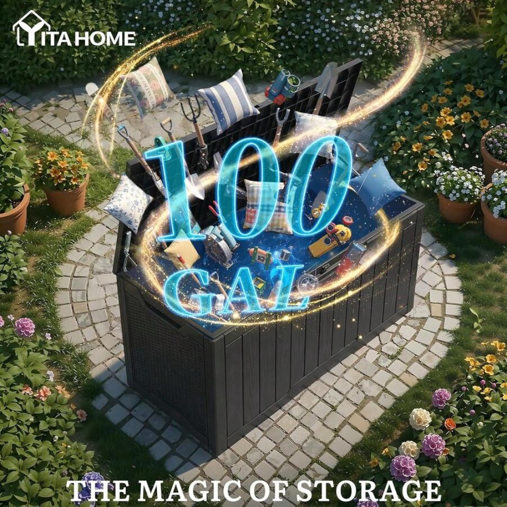 صندوق تخزين خارجي كبير بسعة 10 - مراجعة Outdoor Furniture With Storage For Cushions وسعره
