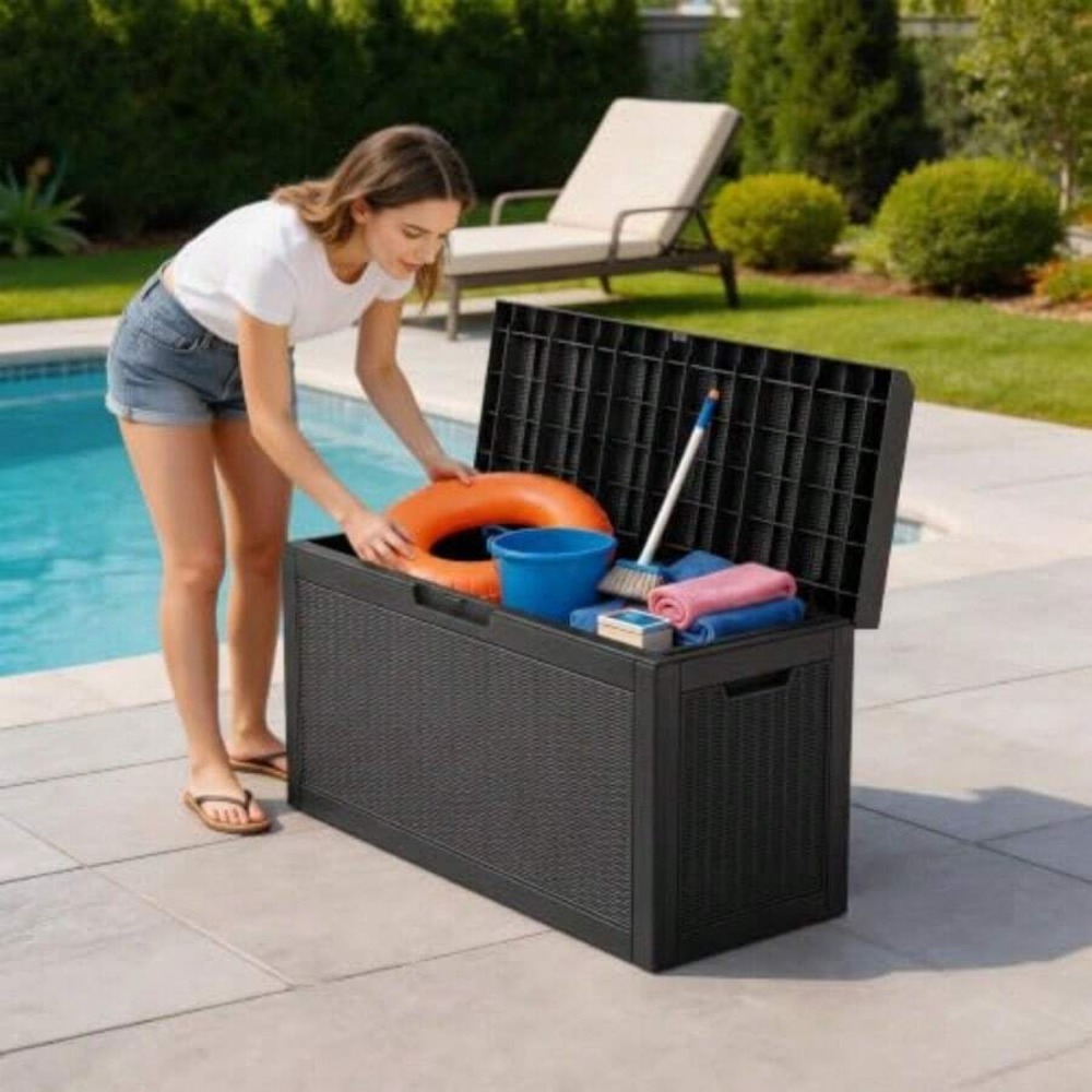 صندوق تخزين خارجي مقاوم للماء  - مراجعة Outdoor Furniture Patio وسعره