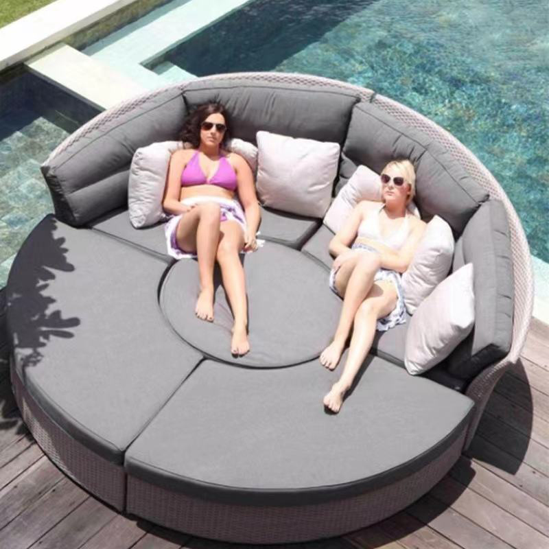 طقم أريكة دائرية من الروطان لل - مراجعة Outdoor Daybed Furniture وسعره