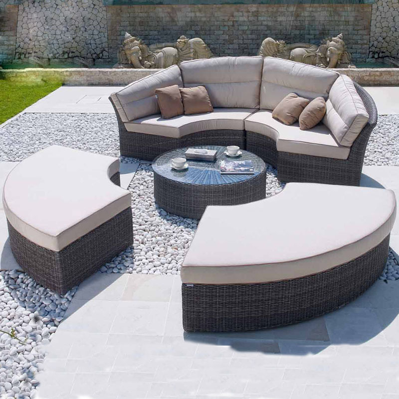 طقم أريكة دائرية من الروطان لل - مراجعة Outdoor Daybed Furniture وسعره