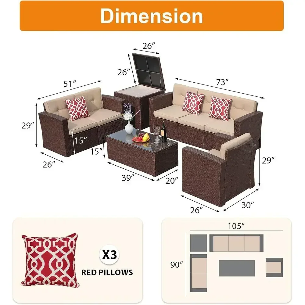 طقم أثاث خارجي من الخيزران مكو - مراجعة Outdoor Furniture With Storage For Cushions وسعره