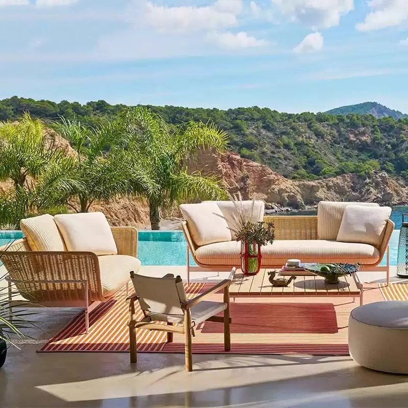 أريكة خارجية، أريكة فناء من ال - مراجعة Outdoor Furniture Lounge Chair وسعره
