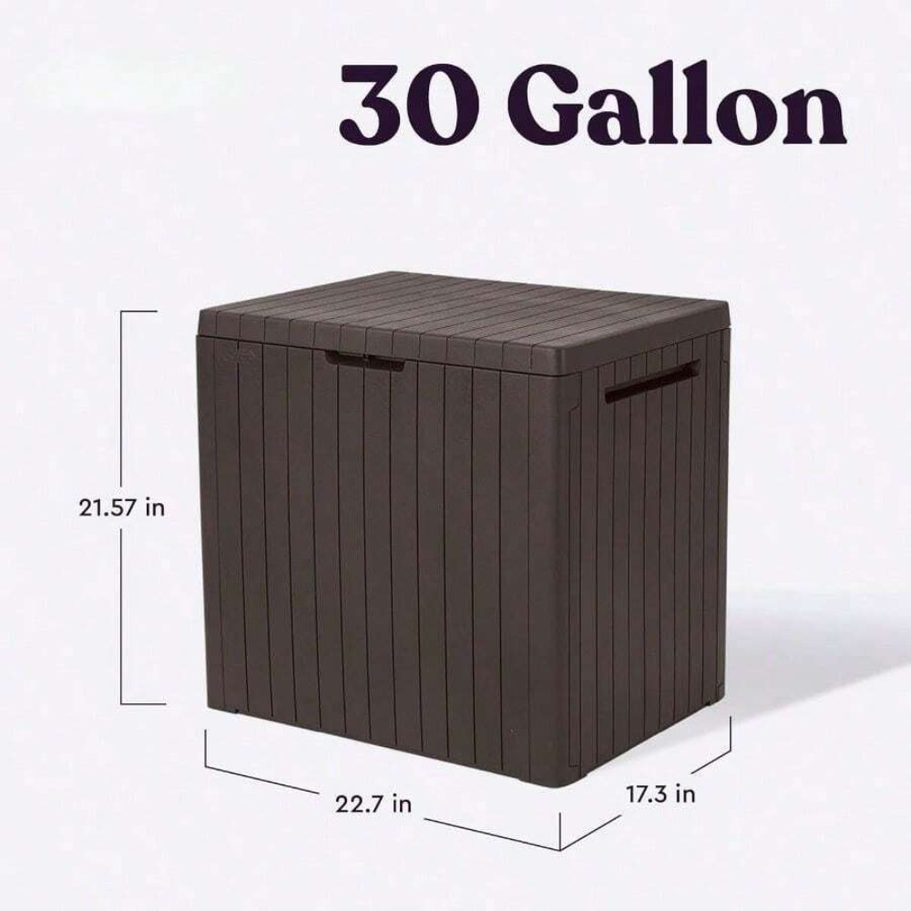 صندوق تخزين خارجي من الراتنج ب - مراجعة Outdoor Furniture With Storage For Cushions وسعره