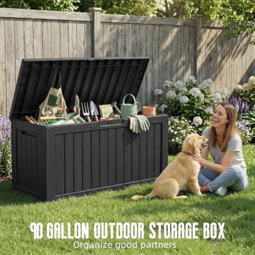 صندوق تخزين خارجي سعة 90 جالون - مراجعة Outdoor Furniture Weatherproof وسعره