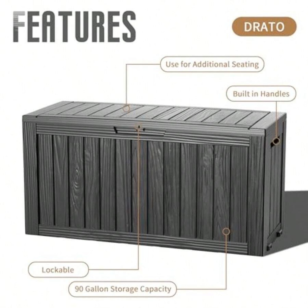 صندوق تخزين خارجي سعة 90 جالون - مراجعة Outdoor Furniture Weatherproof وسعره