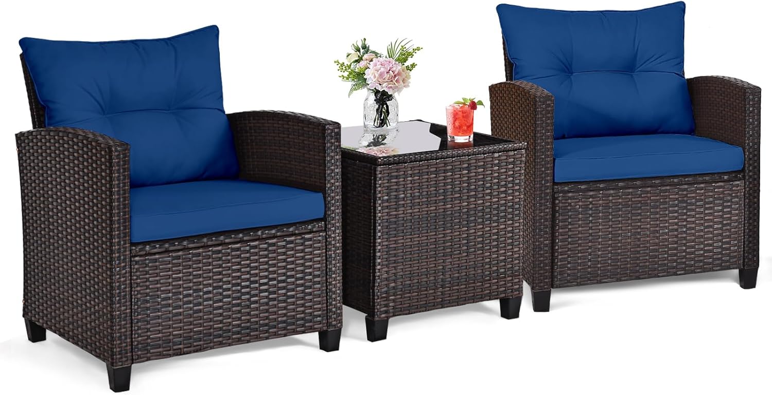 طقم بيسترو خارجي من 3 قطع من ا - مراجعة Outdoor Furniture Weatherproof وسعره