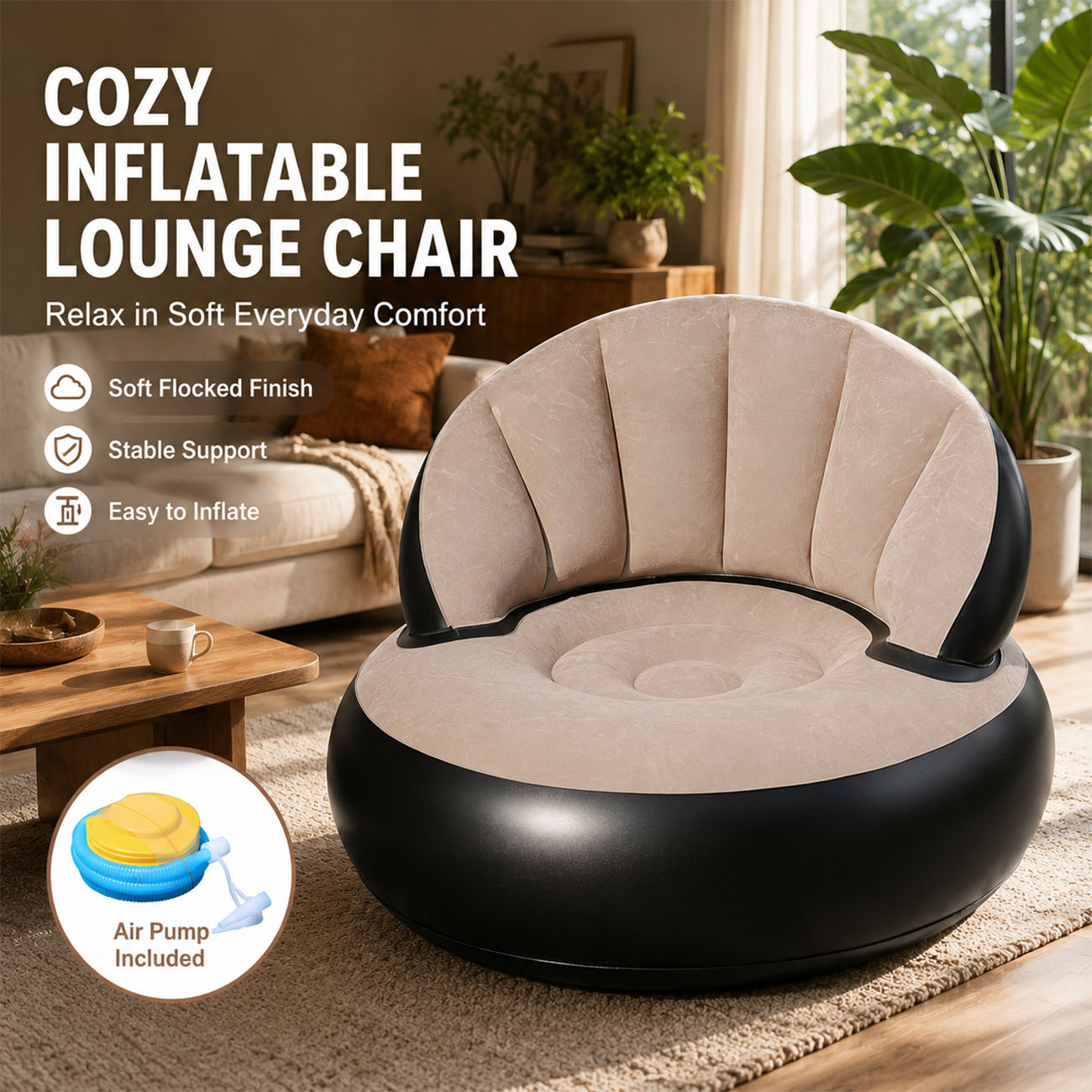 كرسي قابل للنفخ للبالغين، كرسي - مراجعة Outdoor Furniture Lounge Chair وسعره