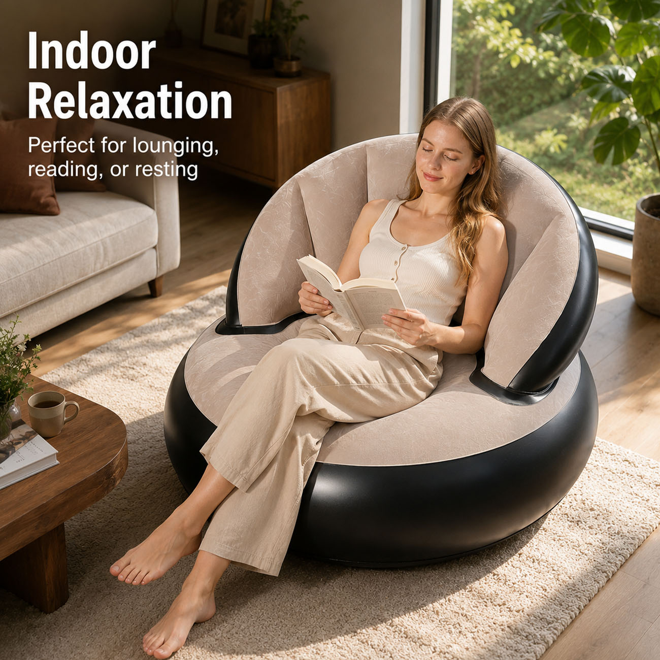 كرسي قابل للنفخ للبالغين، كرسي - مراجعة Outdoor Furniture Lounge Chair وسعره
